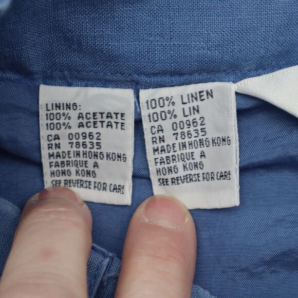 ISHU Shorts Womens 10 Blue Bermuda High Rise Elastic Waist Button Zip Pleated - Picture 8 of 15